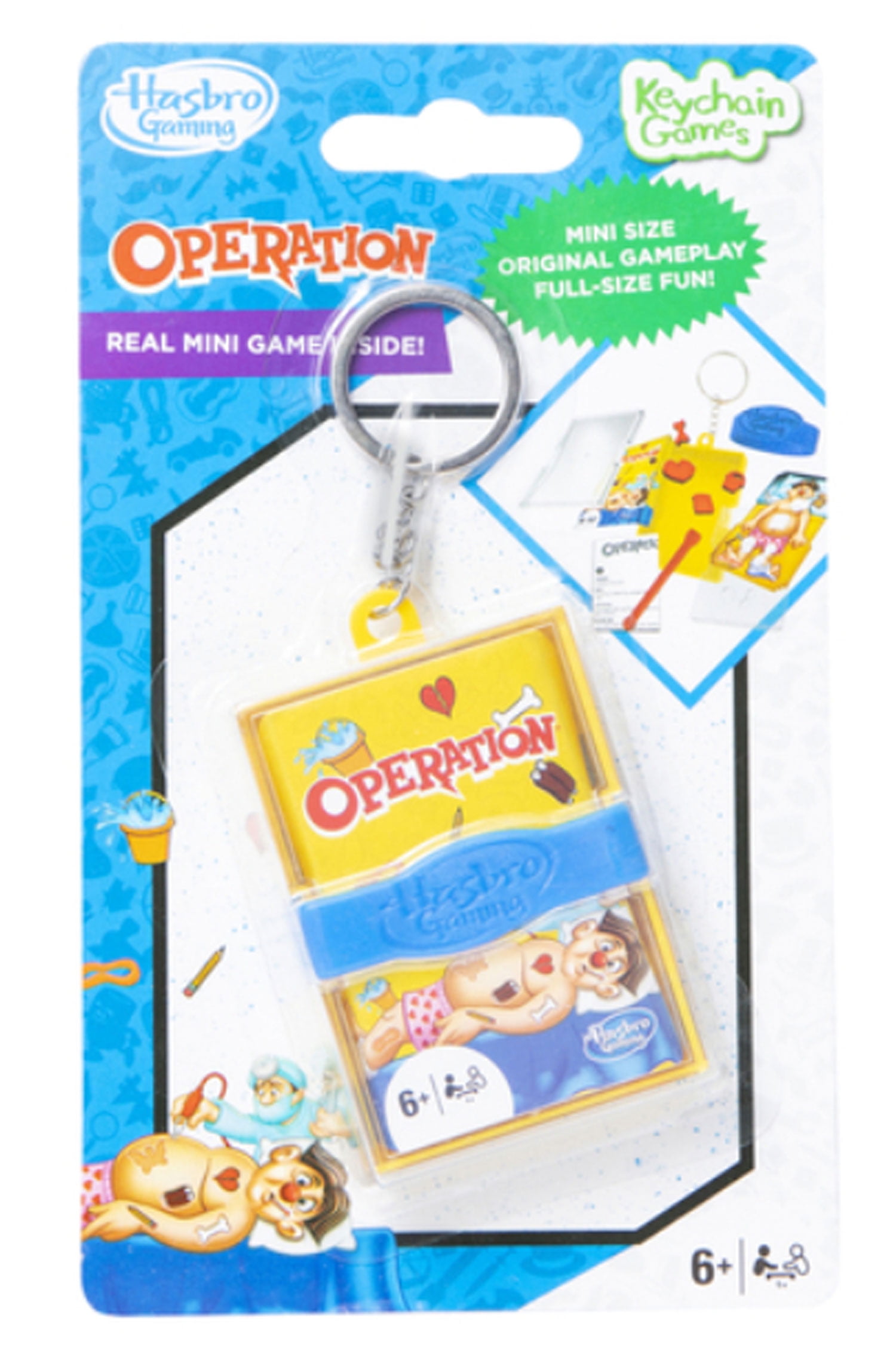 Hasbro Keychain Games Operation Real Mini Game Keychain