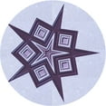 thumbnail image 1 of Ahgly Company Machine Washable Indoor Round Transitional Lavender Blue Area Rugs, 6' Round, 1 of 7