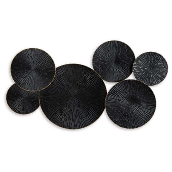 Signature Design by Ashley Contemporary Rhetlen Wall Decor  Black/Gold Finish