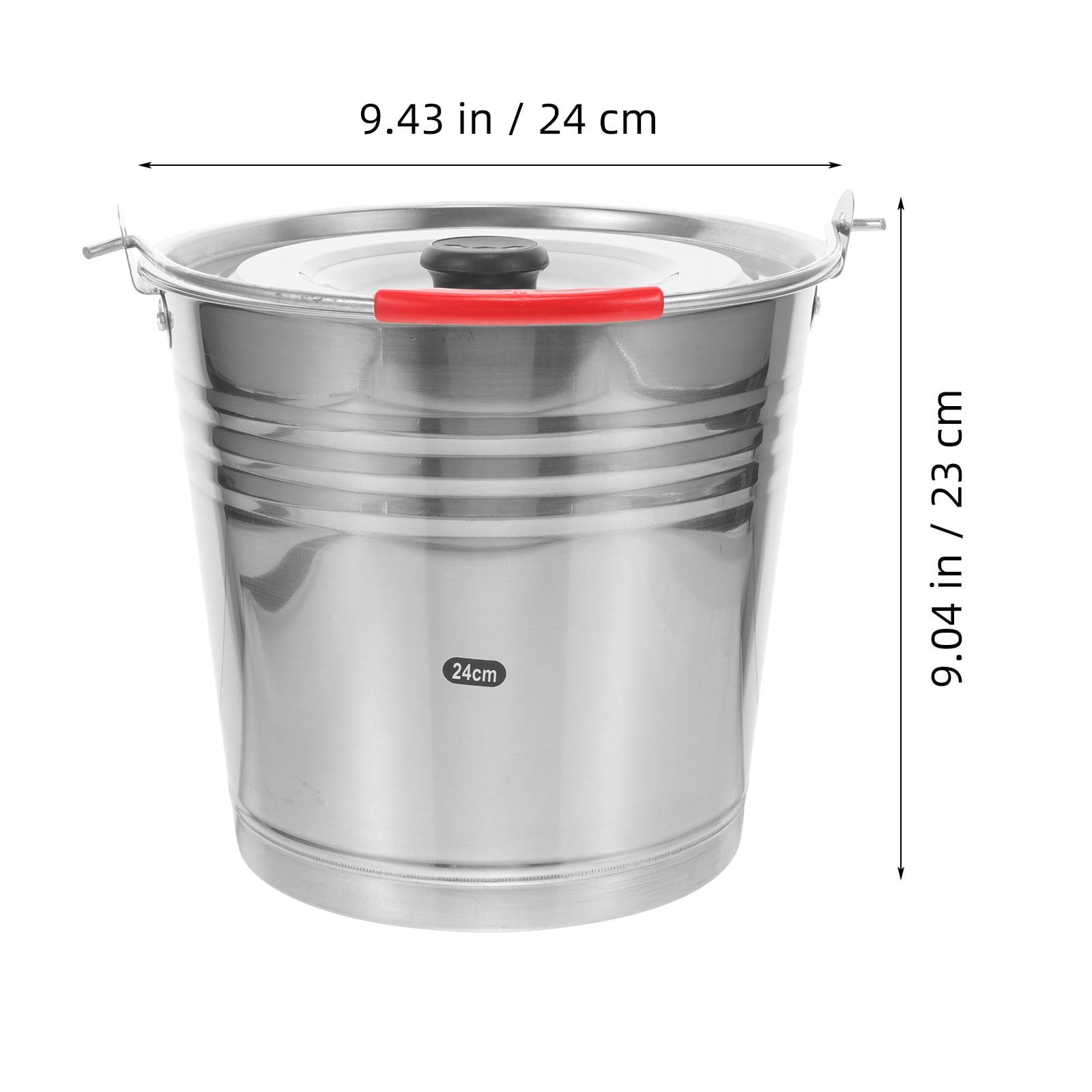 HOMEMAXS Stainless Steel Ice Bucket for Storage Use Silver Color Very Convenient for Beer Drinks Cooling 1
