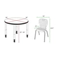 thumbnail image 4 of Regency Kee 36 in. Round Mobile Adjustable Classroom Table- Noble Oak Top, Grey Base & 4 Andy 18 in. Blue Stack Chairs, 4 of 8