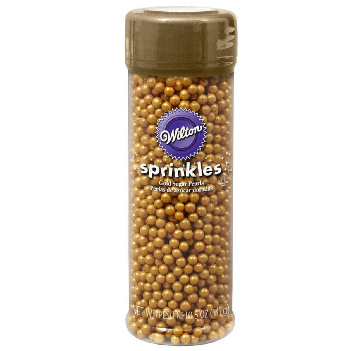 Wilton Sugar Pearls, 141 gram, Gold