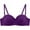 Purple, variant on Summer Sports Bras for Women Solid Color Women's Daily Adjustable Underwear Gathered Thin Bra No Underwire 34-42