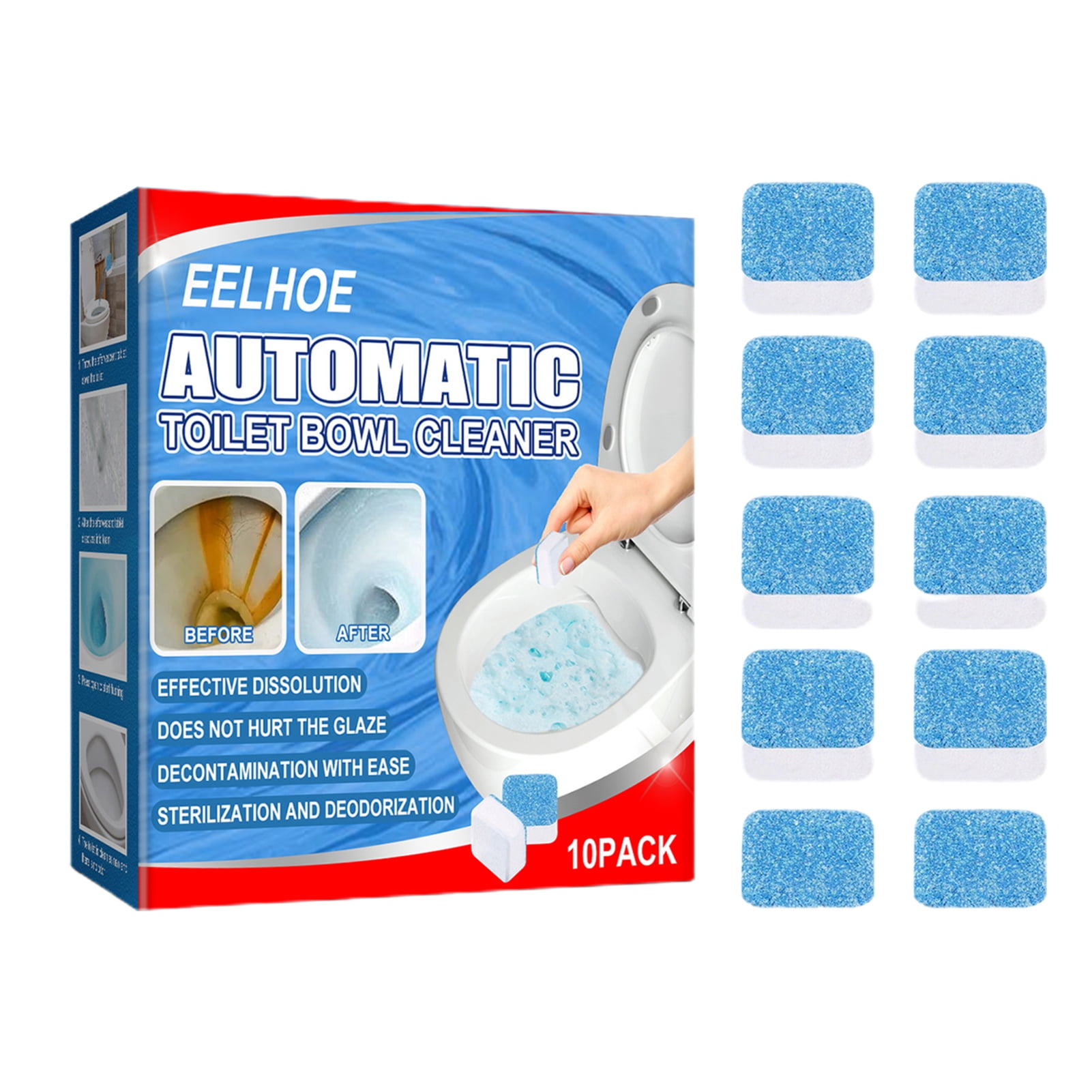 10Pcs Toilet Cleaner Blocks Bathroom Toilet Bowl Cleaner Deodorizing