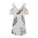 thumbnail image 5 of Vestido de hombro descubierto de encaje con cuello en V de manga corta con estampado de espalda para adelgazar informal para mujer Fridja qw6183, 5 of 5