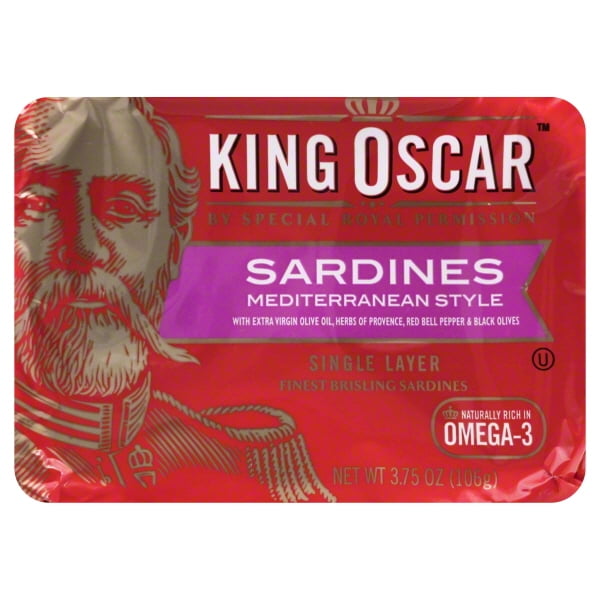 King Oscar One Layer Mediterranean Style Sardines, 3.75 oz Walmart