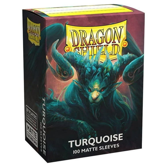 10 Packs Dragon Shield Matte Turquoise Standard Size 100 ct Card Sleeves Display Case