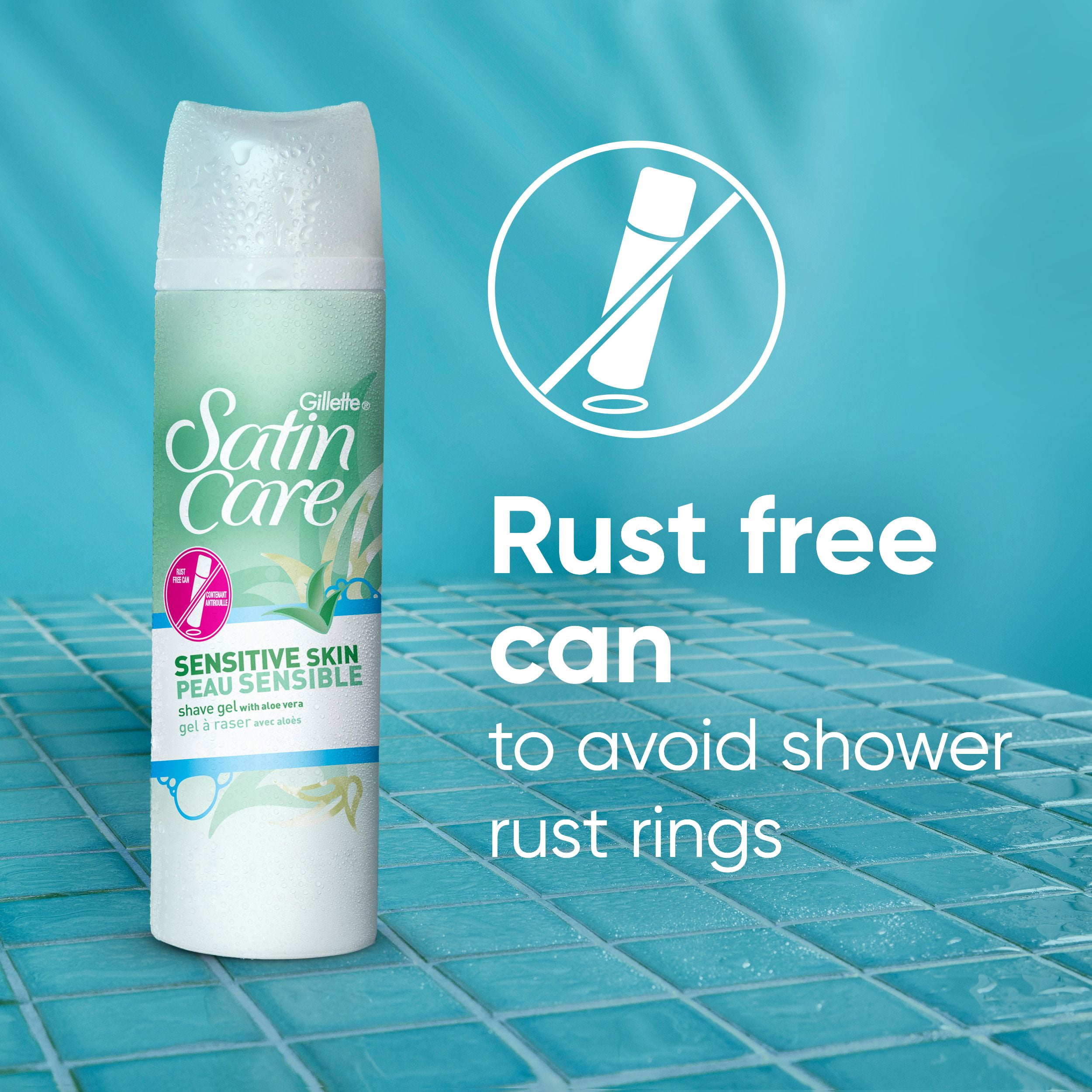 Gillette Venus Satin Care Sensitive Skin Shave Gel, Shaving Cream for women, with aloe