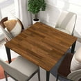 thumbnail image 2 of Square Tablecloth Wood Grain Fitted Table Cover Wipe Clean Cloth Brown Wooden Tablecloths with Elastic Edge Waterproof Polyester Cloths for Indoor Outdoor, Fit for 32"x32" Tables, Style-15, 2 of 4