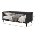 thumbnail image 5 of Home Design Peyton Twin Daybed with Button-Tufted Upholstery, Rolled Arms, Stylish and Comfortable Seating or Sleeping, Modern Versatile Design, Gray, 5 of 5