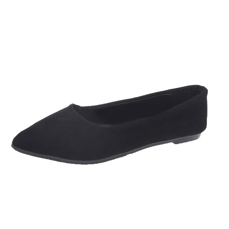 Summer Saving Clearance! Tuobarr Womens Dress Shoes Women's Fashion Pointed  Toe Shoes Solid Color Casual Comfortable Leopard Print Flat Shoes Black US  Size 4.5 - Walmart.com