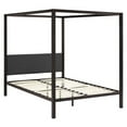 thumbnail image 2 of Modway Raina Powder Coated Sturdy Steel Queen Canopy Bed Frame in Brown/Gray, 2 of 3