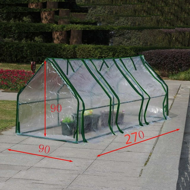 Bgsha 1x Serre de Jardin Extérieure Lit de Fleurs Sans Fond Housse Transparente de Conservation de la Chaleur