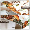 thumbnail image 6 of Fall Round Fitted Tablecloth with Elastic Edge,Water-Resistant Picnic Orange Thanksgiving Autumn Harvest Pumpkin Table Cover for 40-44" Found Tables Buffalo Plaid Table Cloth for Dinner,Outdoor,Patio, 6 of 6
