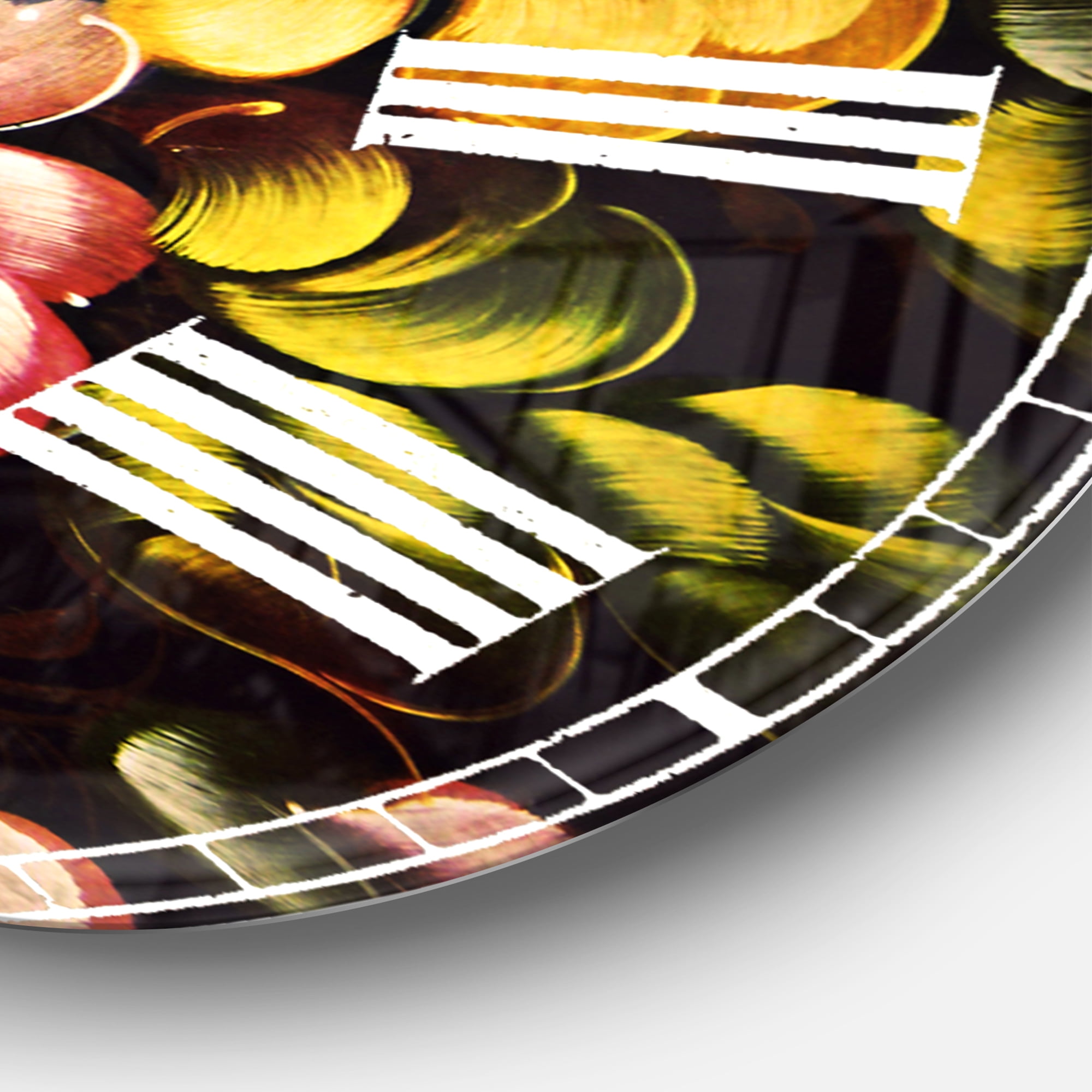 Designart 'Digital Flower Bouquet' Traditional wall clock
