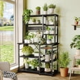 thumbnail image 5 of Amadwell 39.4" Large Bakers Rack, 6-Tier Microwave Stand with Power Outlets, Kitchen Shelf with Wire Basket, 5 of 8