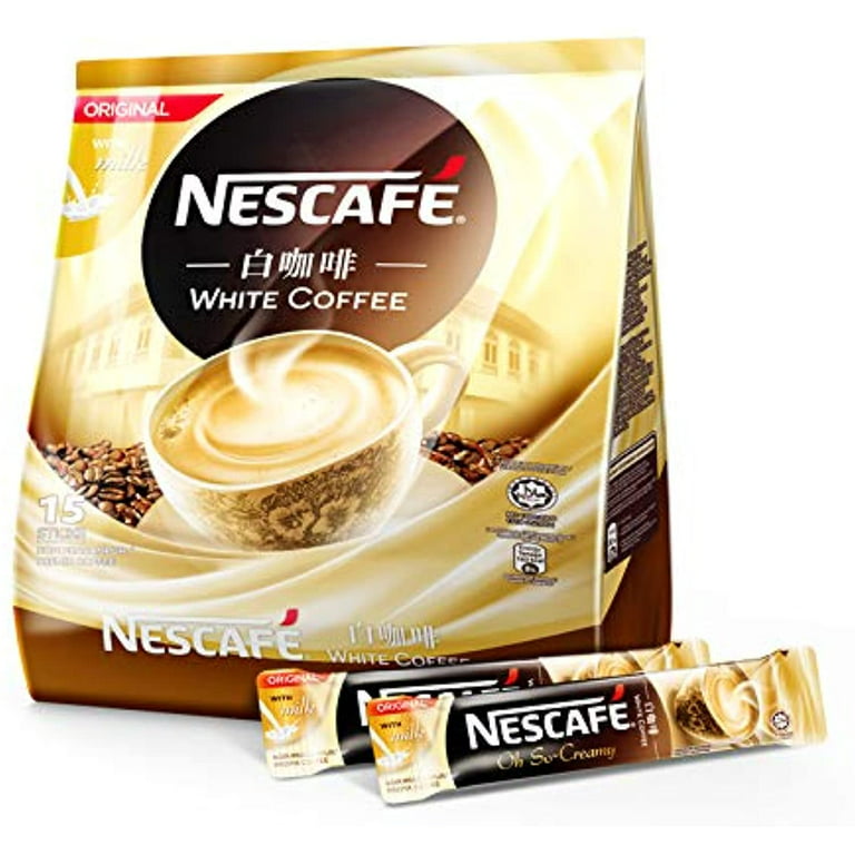 4 Packs Nescafe White Coffee Original With Milk (4 Pack X 15 Sachets)  Imported From Malaysia