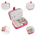 thumbnail image 3 of Unique Bargains Jewelry Box Small PU Leather Jewelry Organizer Case Storage Display Holder Rose Red, 3 of 7