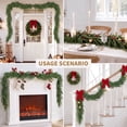 thumbnail image 2 of Scidweet 2 Pcs Christmas Garlands Decorations, 12 ft Real Touch Artificial Norfolk Pine Christmas Greenery Garlands for Table Mantle Fireplace Holiday Indoor Outdoor Xmas Decor, 2 of 8