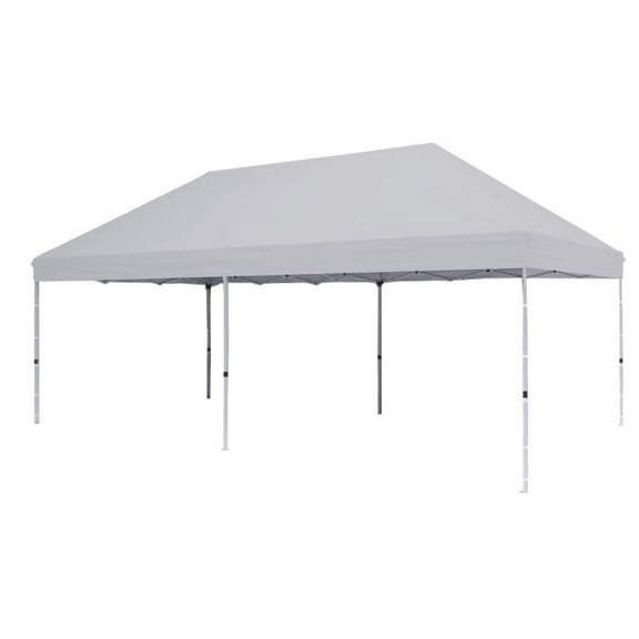 Garden Winds Custom Fit Replacement Canopy Top Cover Compatible with Outfine FG22036-SW, OF200032 and AbcCanopy CT03 10' X 20' Pop Up Tent Gazebo - Upgraded Performance RipLock 350 Fabric - Slate Gra