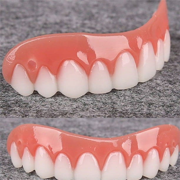 Carillas Dentales De Silicona Carillas De Dientes Simuladas De Silicona Simulación De Sonrisa Carilla De Dentadura Flexible Cosmética Cubierta De Dientes Tirantes Blanqueadores ANGGREK Otros