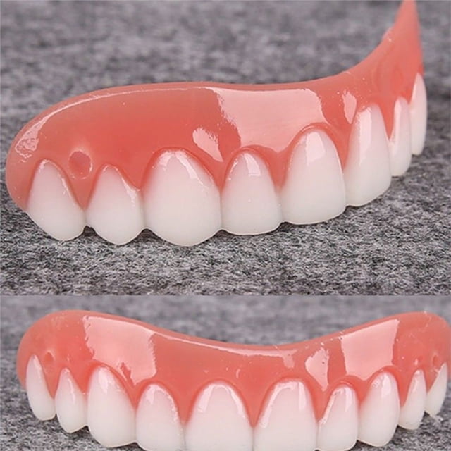 Carillas Dentales De Silicona Carillas De Dientes Simuladas De Silicona Simulación De Sonrisa Carilla De Dentadura Flexible Cosmética Cubierta De Dientes Tirantes Blanqueadores ANGGREK Otros
