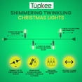 Tupkee Indoor/Outdoor Twinkle Christmas Lights 100 Clear Bulbs, 24