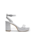 thumbnail image 2 of Sandalia DREAM PAIRS SDHS2420W Plata con Brillo Plataforma y Tacones, 2 of 9