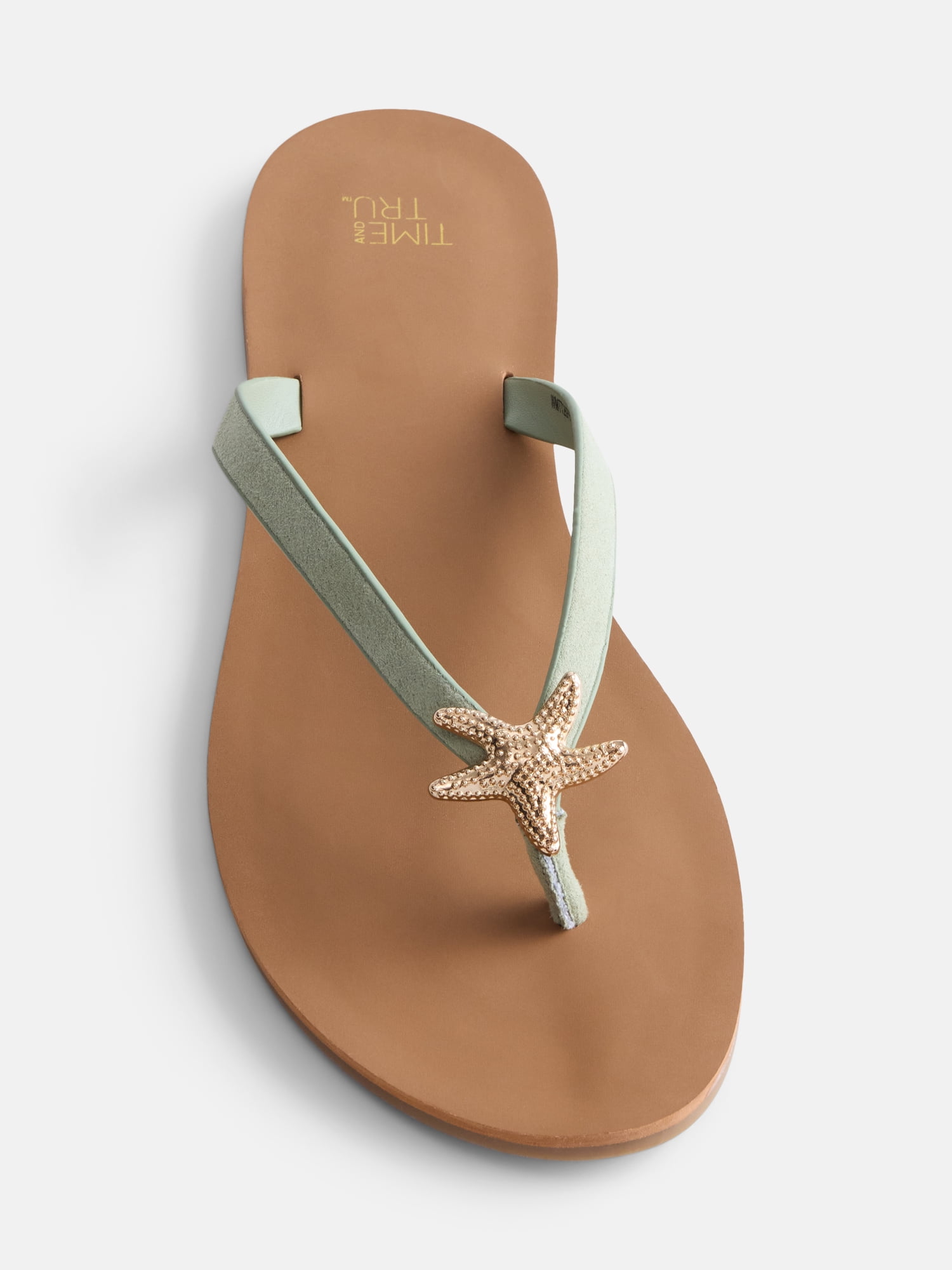 Time and Tru Women's Ornament Thong Sandals