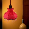 thumbnail image 4 of unbranded Pantalla De De Pie Con Encaje Y Tela Roja Ideal Para Y Oficina, 4 of 6