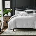 thumbnail image 2 of 6ix Tailors Jaxon Stripe Ebony Reversible Duvet Cover Set King, 2 of 5