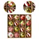 thumbnail image 4 of Juego de adornos de bolas de Navidad para decoración de de Navidad, colgantes de bricolaje, adornos decorativos colgantes para decoración de Rojo Verde, 4 of 7