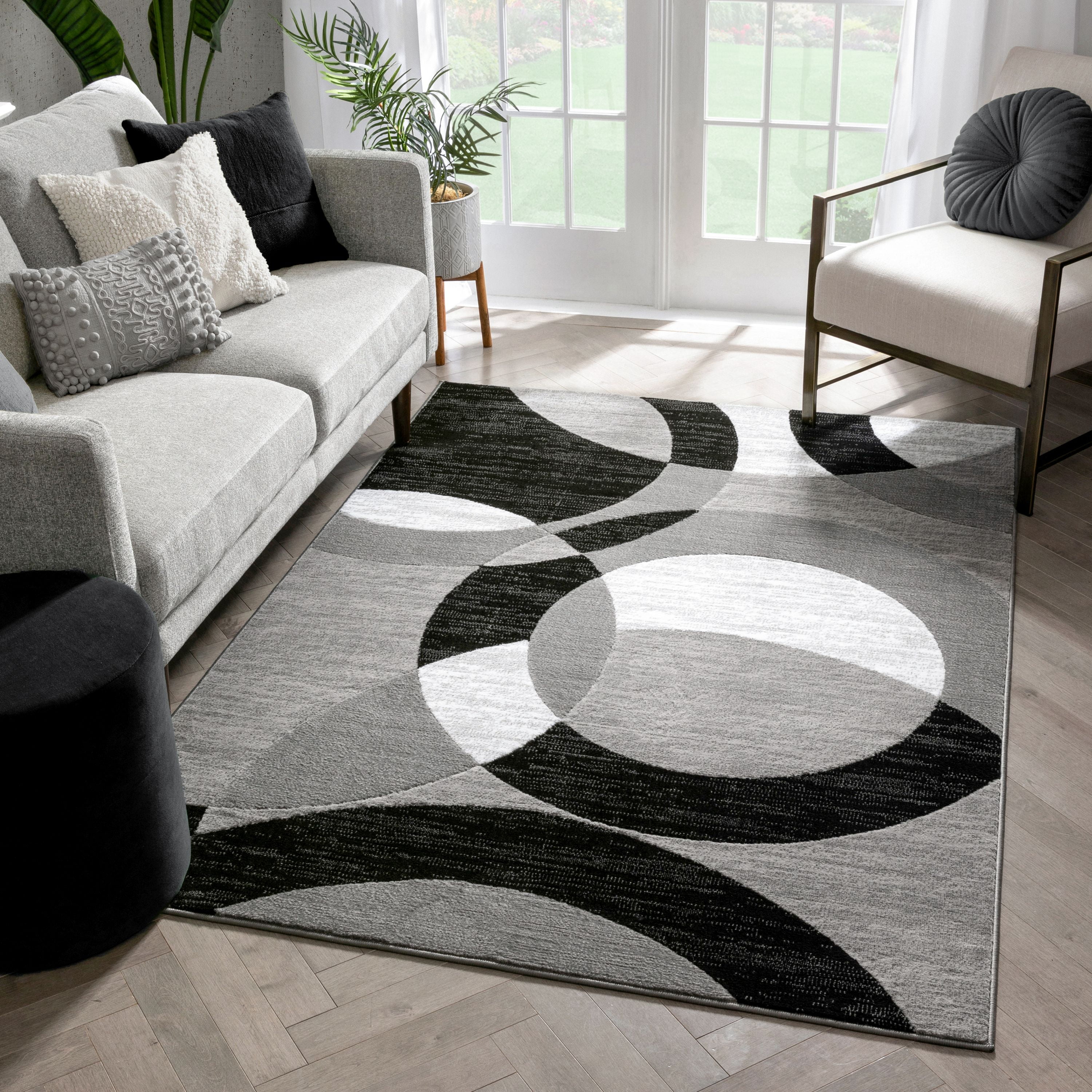 Well Woven Dulcet Bingo Modern Geometric Grey 7'10" x 9'10" Area Rug