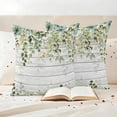 thumbnail image 3 of Sage Green Eucalyptus Leaves Outdoor Waterproof Pillow Covers, Summer Botanical Weeping Wooden Decorative Square Throw Pillowcase Sofa Cushion Sham for Patio/Couch/Chair, 18"x18" 2 Pack, 3 of 8