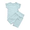 thumbnail image 2 of Odeerbi 6M-7Y Conjunto de Pijama de Verano Para Niños Y Niñas de Punto Elástico Con Camiseta de Manga Corta Y Pantalón Corto de Cintura Alta Conjunto de Pijama de Dos Piezas, 2 of 5