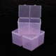 thumbnail image 5 of Estuche de almacenamiento de 3 piezas, medio transparente, organizador para el hogar, la oficina y el salón. Púrpura, 5 of 8