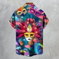 thumbnail image 4 of Aloohaidyvio Mens Mardi Gras Shirts Funny Hawaiian Shirts for Men Party Shirts Tropical Vacation Shirts Mardi Gras Clothing, 4 of 4