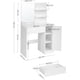 thumbnail image 4 of SONGMICS HOME Tocador, Mesa de Maquillaje con Espejo Grande, Gabinete con 2 Estantes Ajustables, 2 Estantes Abiertos, 1 Cajón, Blanco RDT119W01, 4 of 6