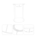 thumbnail image 3 of Miangastore Wire Lampshade Frame White 1Pack 7.9InchX5.5InchX5.5Inch Iron, 3 of 9