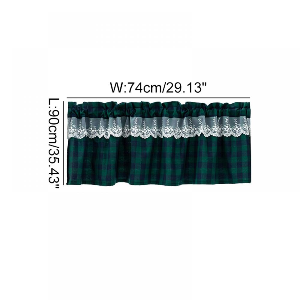 Kozart Buffalo Check Plaid Window Valances White and Black Farmhouse