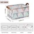 thumbnail image 7 of Yayeee Foldable Storage Basket for Shelves with Handles Waterproof Cloth Bins, Green Geometric, 7 of 7