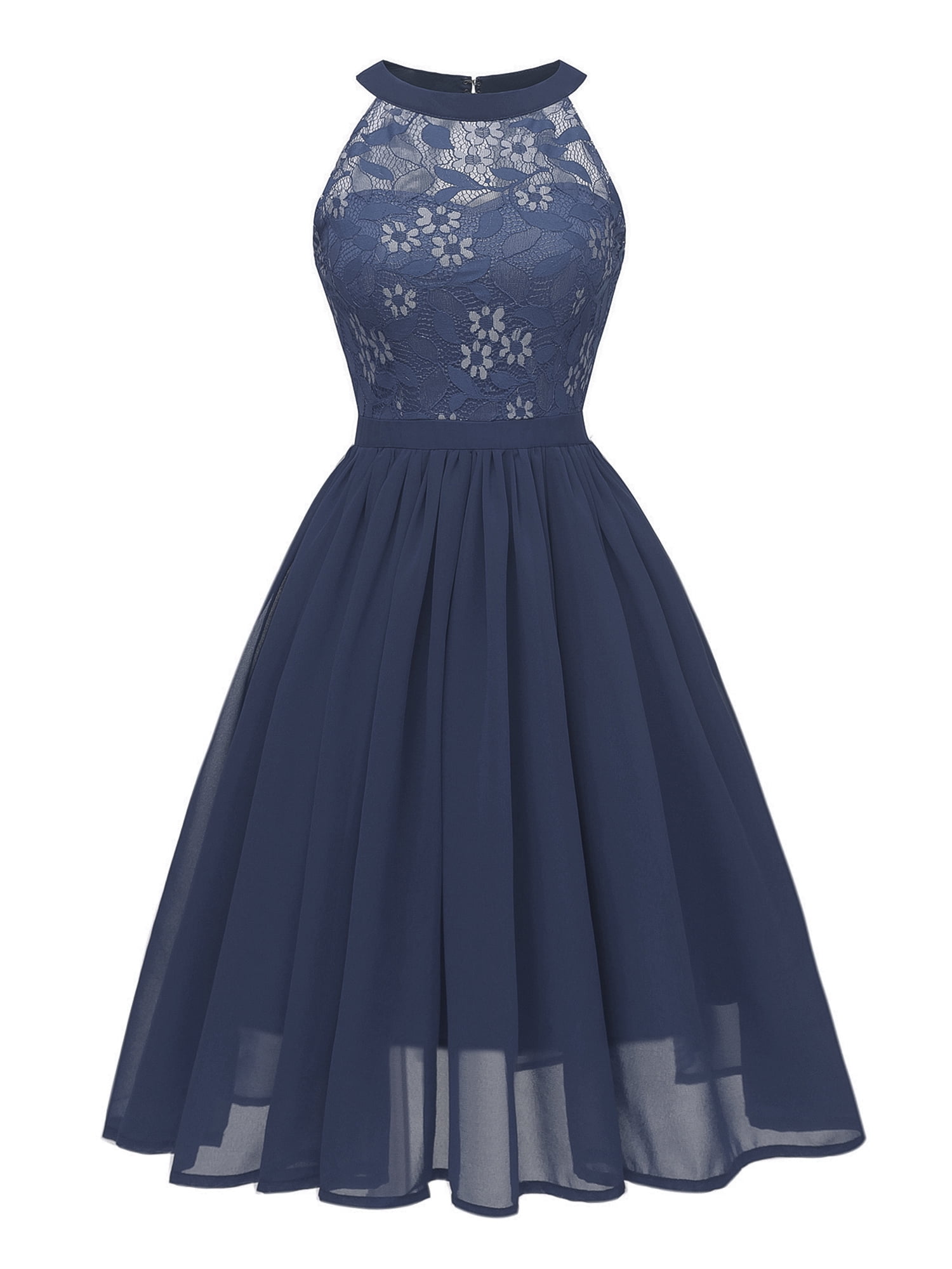 blue summer midi dress