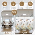 thumbnail image 6 of Spring Floral Window Privacy Film, Butterfly Summer Botanical Watercolor Flowers Static Cling UV Sun Blocking Tint Film Heat Control Windows Films for Bedroom Bathroom, Window Stickers 35.4"x78.7", 6 of 8
