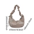 thumbnail image 4 of Bolso Bandolera Informal para Hombro Fruncido Con Cierre Cordón Color Sólido Correa Ajustable El Las Axilas Mujeres Y Niñas, 4 of 9