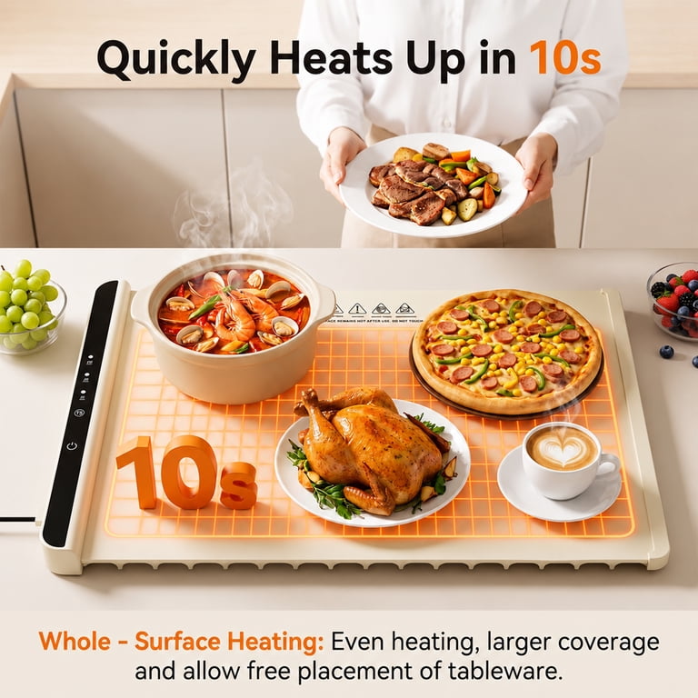M Buder Electric Warming Tray, 3-Heat Settings photo 4