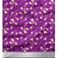 thumbnail image 1 of Soimoi Purple Cotton Duck Fabric Damask Floral Print Fabric by the Yard 44 Inch Wide, 1 of 3