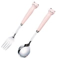 thumbnail image 1 of 2-Piece Children Flatware Set，Dinner Utensils Spoon Fork Set, 1 of 5