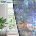 thumbnail image 4 of Yayeee Window Curtains Light Filtering 63"x52" Grommet Panel Pair Home Living Room Decor, Beautiful Floral Moon, 4 of 7