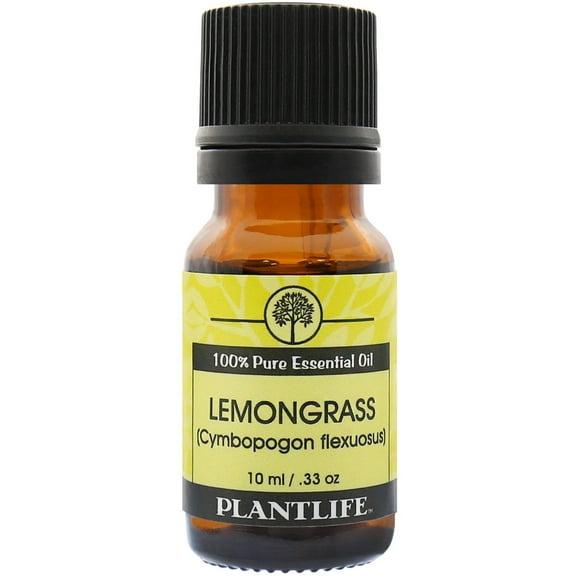 Plantlife Lemongrass Aromatherapy Essential Oil - Straight From The Plant 100% Pure Therapeutic Grade - No Additives or Filters - 10 ml