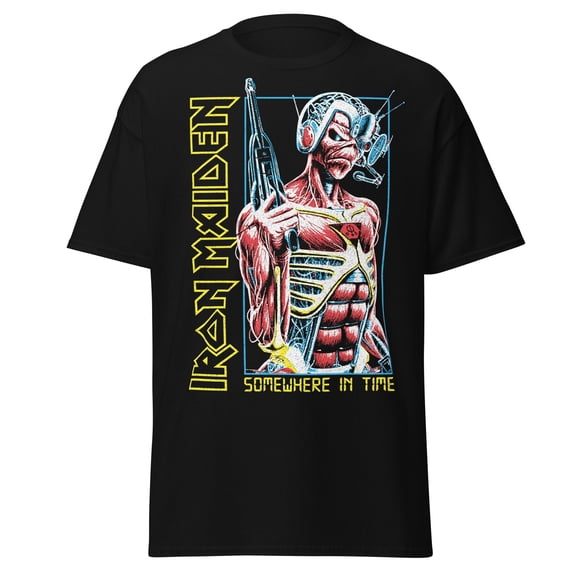 Iron Maiden Singularity Jumbo Print Unisex T-Shirt - Black - Small